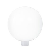 Wave Polyethylene 381mm Garden Light Sphere - White / Opal