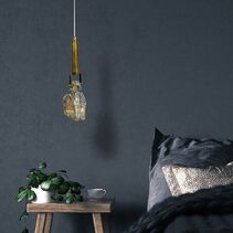 Crystal Cut 3W LED Pendant Gold Amber / Warm White