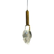 Crystal Cut 3W LED Pendant Gold Clear / Warm White