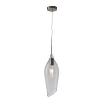 Lily 1 Light Glass Pendant Clear