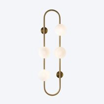 Rail 4 Light Wall Light Matt Brass