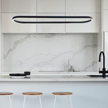 Sudor 1.5M LED Dimmable Down Pendant Light Black / Warm White