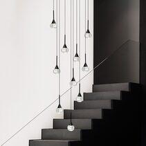 Toffee 10 Light LED Pendant Black