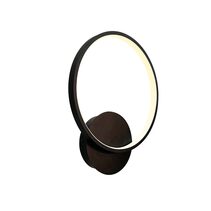 Modernist Ring 12W LED Wall Sconce Matt Black / Warm White - WL-001