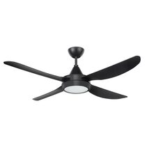Vector II 52" AC Ceiling Fan With 18W Dimmable LED Light Black / Cool White - 21549/06