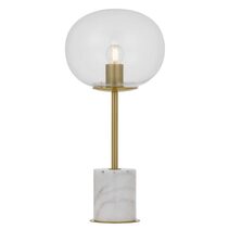 Dimas 1 Light Table Lamp White / Antique Gold - DIMAS TL-WHAG