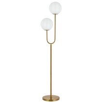 Eterna 2 Light Floor Lamp Opal Matt / Antique Gold - ETERNA FL2-AGOM