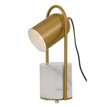 Fidel 1 Light Table Lamp White / Antique Gold - FIDEL TL-WHAG