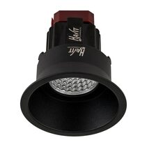 Lyra 6W Round Deep Fixed Recessed Triac Dimmable LED Downlight Black / Quinto - HCP-81220306