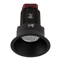 Lyra 9W Round Deep Fixed Recessed Triac Dimmable LED Downlight Black / Quinto - HCP-81220309