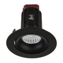 Lyra 9W Round Tilt Recessed Triac Dimmable LED Downlight Black / Quinto - HCP-81220509