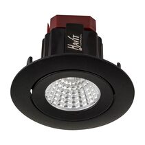 Lyra 6W Round Tilt Recessed Triac Dimmable LED Downlight Black / Quinto - HCP-81220606