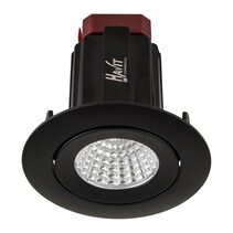 Lyra 9W Round Tilt Recessed Triac Dimmable LED Downlight Black / Quinto - HCP-81220609