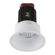 Lyra 9W Round Deep Fixed Recessed Triac Dimmable LED Downlight White / Quinto - HCP-81320309