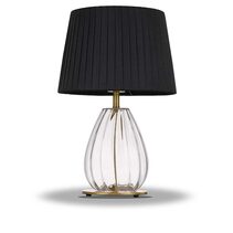 Veana 1 Light Table Lamp Antique Gold / Black - VEANA TL-AGCLBK