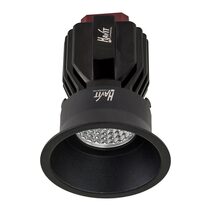 Lyra 17W Round Deep Fixed Recessed Dali Dimmable LED Downlight Black / Quinto - HCP-81240317