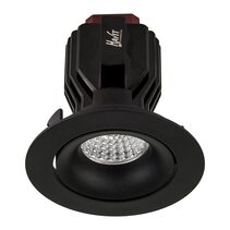 Lyra 17W Round Tilt Recessed Triac Dimmable LED Downlight Black / Quinto - HCP-81220517