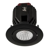 Lyra 17W Round Tilt Recessed Triac Dimmable LED Downlight Black / Quinto - HCP-81220617