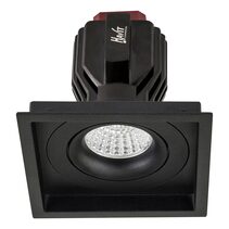 Lyra 17W Square Tilt Recessed Triac Dimmable LED Downlight Black / Quinto - HCP-81221017