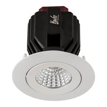 Lyra 17W Round Tilt Recessed Triac Dimmable LED Downlight White / Quinto - HCP-81320617