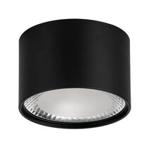 Nella 12W Round Fixed Surface Mounted Dali Dimmable LED Downlight Black / Tri-Colour - HCP-8921204