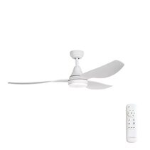 Simplicity 52" DC Ceiling Fan With 18W Dimmable LED Matt White / Tri-Colour -  SIM52MWLED