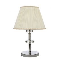 Marta 1 Light Table Lamp Chrome / Beige - MARTA-T/L CH