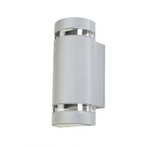 Zara Up & Down 2 Light 240V GU10 Wall Light Aluminium - ZARA-2-ALU