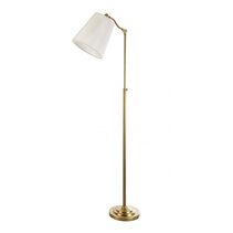 Windsor 1 Light Floor Lamp Brass / White - WINDSOR-F/L