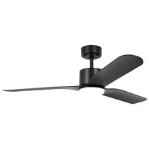 Iluka 52" DC Ceiling Fan With 20W Dimmable LED Light Matt Black / Tunable - 20537802