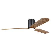 Iluka 60" DC Flush Ceiling Hugger Fan With 20W Dimmable LED Light Rustic Timber / Tunable - 20538515