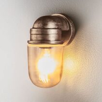 Nautical 1 Light Wall Light Antique Brass - ELPIM51505AB