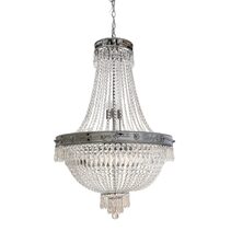 Impero 14 Light Crystal Chandelier Extra Large Chrome - IMPERO-70-CH