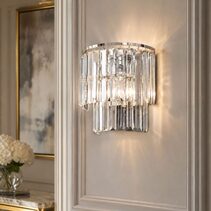 Karina 2 Light Wall Light Chrome / Crystal - KARINA-A2 CH