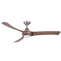 Arumi V2 52" AC Indoor / Outdoor Ceiling Fan With 17W Dimmable LED Pewter / Koa Polymer Blades - ARU52PWKALED