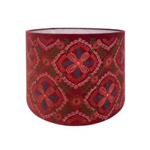 Moroccan Velvet Drum Shade Large 16" Red - ELSZ20414