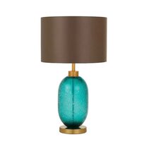 Manolo 1 Light Table Lamp Teal / Brown - MANOLO TL-TLBRN