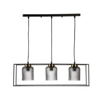 Bolinger 3 Light Pendant Black / Smoke - BOLINGER-3L BLK