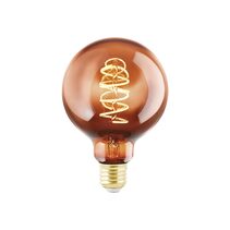Filament G95 Copper Vaporised Spiral 4W LED E27 Dimmable / Warm White - 110092