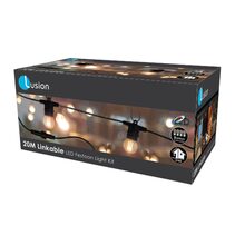 Festoon 20 Meter LED Party Light Kit IP44 Black / Warm White - LPL20MES