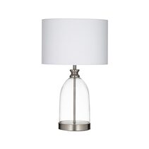 Marlow Table Lamp Clear / Silver / White - LXTLSH681