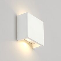 Quade 6W LED Up & Down Square Plaster Wall Light Warm White - WL8339