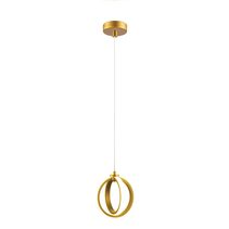 Spin 12W LED Dimmable Pendant Satin Brass / Tri-Colour - 22727