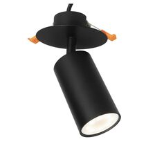 Jez 7W LED Plug In DIY Spotlight Matt Black / Warm White - 21388/06