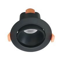 Deep Low Glare 9W Dimmable LED Gimbal Downlight Black / Tri-Colour - Comet07