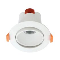 Deep Low Glare 9W Dimmable LED Gimbal Downlight White / Tri-Colour - Comet08
