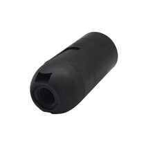 Lampholder 10mm Thread SES Smooth Black - E14LH2B/M10B