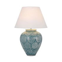 Hannah Ceramic Table Lamp Blue - HANNAH TL-BLWH