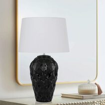 Madrid Ceramic Table Lamp Black - MADRID TL-BKWH