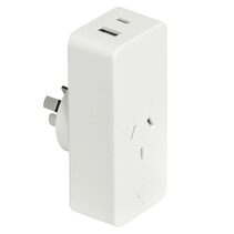 Smart Cannes Wi-Fi Single Plug with USB-A and USB-C Chargers - 21884/05